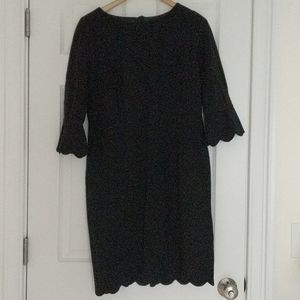 Talbots Refined Scallop-Edge Ponte Sheath Dress